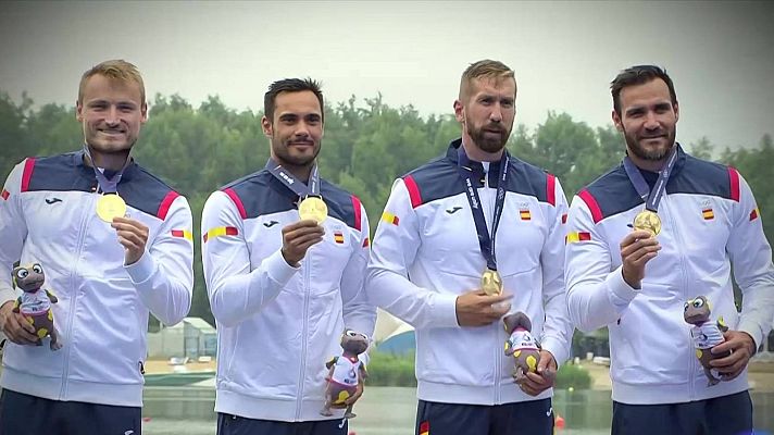 Telediario 2 - Los 'guerreros' del K4, camino a París 2024