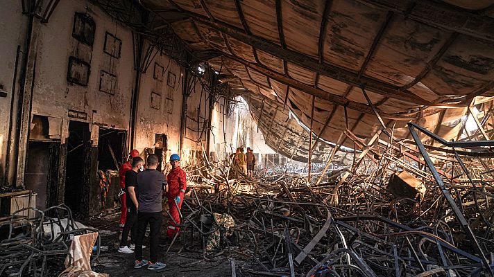 Telediario 1 - Un incendio en una boda en Irak deja al menos 115 muertos, entre ellos los novios