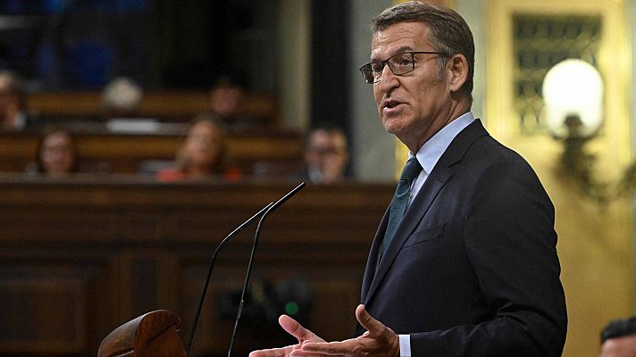 Especiales informativos - Feijóo insta a Sánchez a ser "valiente" y tomar la palabra