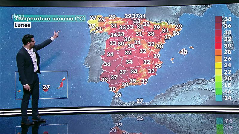 Temperaturas altas para la época del año en prácticamente todo el país - ver ahora