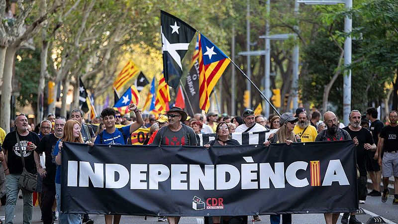 El independentismo catalán pide amnistía y referéndum en el sexto aniversario del 1-O