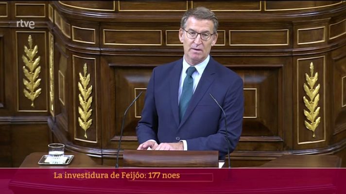 Parlamento - Feijóo no consigue la confianza de la cámara