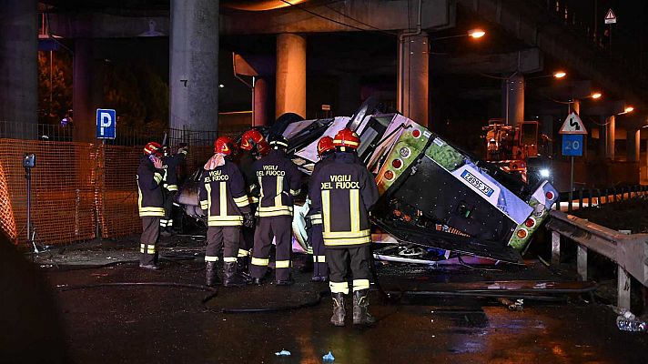 Telediario Matinal - 21 muertos en un accidente de autobús cerca de Venecia