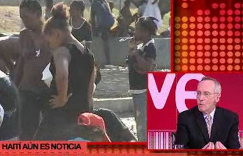  El jefe de la misión de estabilización de la ONU en Haití, Edmund Olmet, valora la situación de Haití un mes después del terremoto en una entrevista para el programa A fondo del canal 24 horas de TVE (18/02/2010).