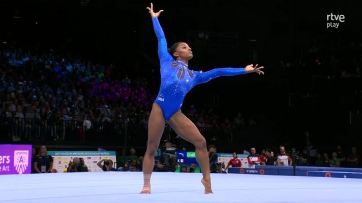 Simone Biles agranda su leyenda consiguiendo su sexto mundial