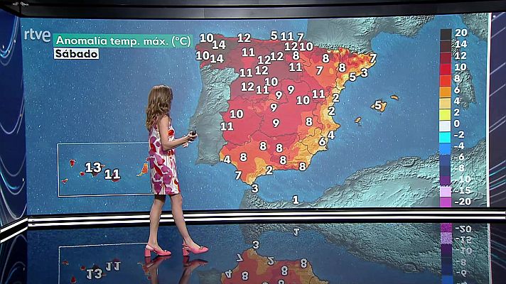 El tiempo - Temperaturas por encima de los valores normales