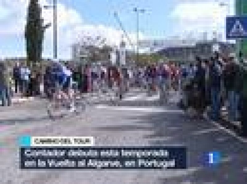 El ciclista español, Alberto Contador, ha hecho su debut oficial esta temporada en la Vuelta al Algarve, en Portugal.