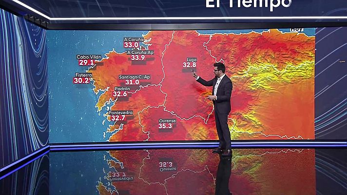 Temperaturas en valores altos para la época