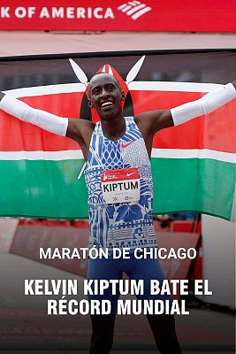Kelvin Kiptum cruza la línea de meta y bate en Chicago el récord del mundo de Maratón