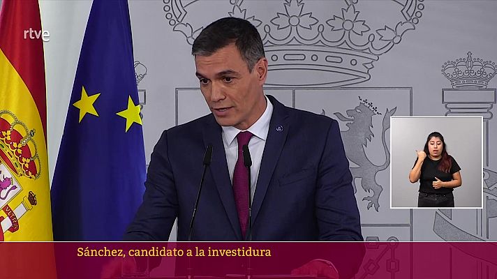 Pedro Sánchez, candidato a la investidura