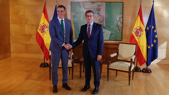 Informativo 24h - Sánchez pide "contención" al PP "en su intento de agitar la calle" y Feijóo le insta a preguntar por la amnistía en las urnas