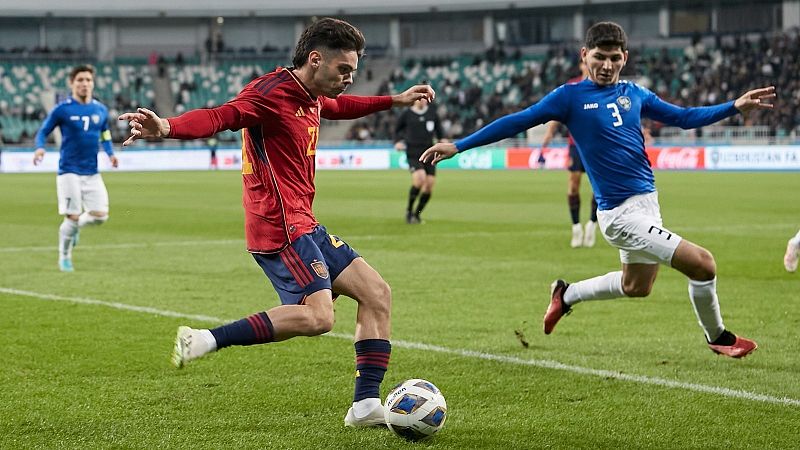 Amistoso sub-21 | España se estrella con el palo y no pasa del empate con Uzbekistán