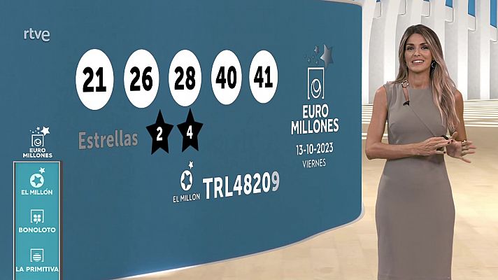 Loterías - Sorteo de la Bonoloto y Euromillones del 13/10/2023