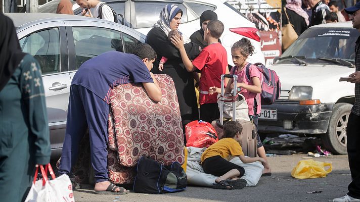 Continúa el éxodo hacia el sur de la Franja de Gaza tras el ultimátum israelí