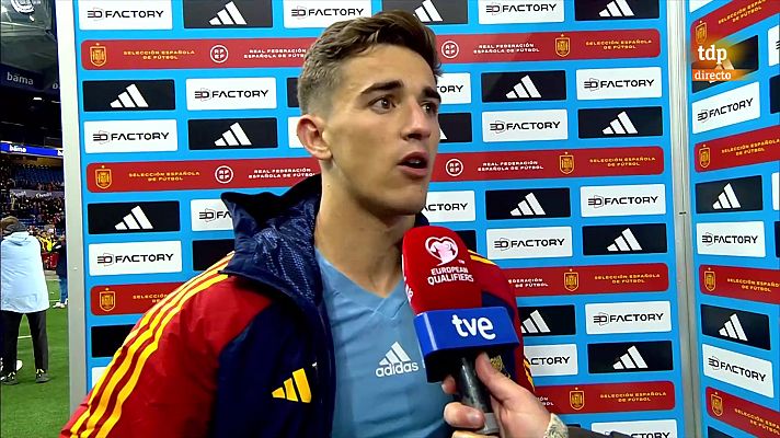 Entrevista a Gavi tras marcar el gol de la clasificación