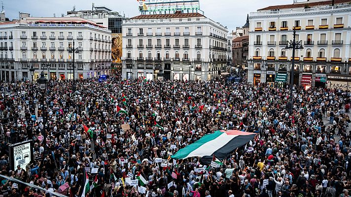 Miles de personas se solidarizan con Gaza en Madrid