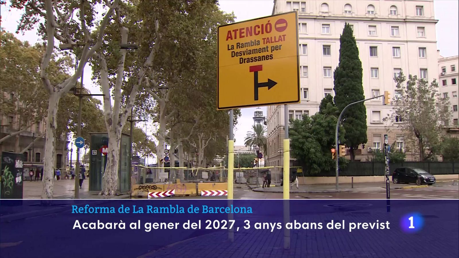Les obres de la Rambla de Barcelona acabaran el 2027, tres anys abans del previst