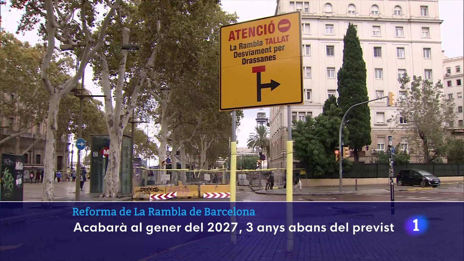 Les obres de la Rambla de Barcelona acabaran tres anys abans