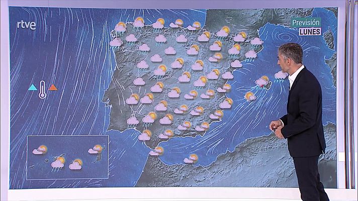 El tiempo - Probabilidad de chubascos localmente fuertes en litorales de Cataluña