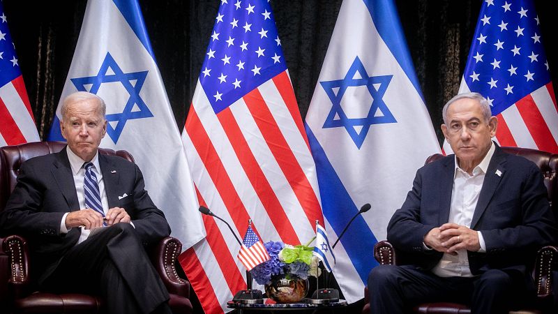 Biden respalda la versión de Tel Aviv del ataque a un hospital de Gaza en su visita a Israel