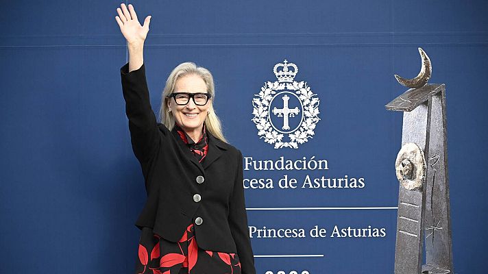 Telediario 1 - Meryl Streep, la gran protagonista en su llegada a Oviedo para recibir el Premio Princesa de Asturias de las Artes