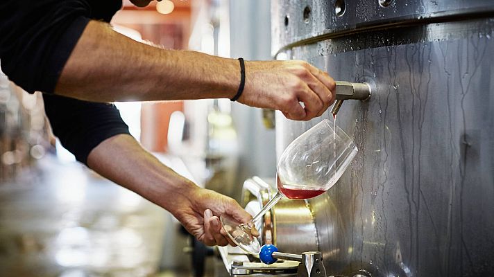 Telediario 1 - Cae la producción de vino en España debido a la sequía