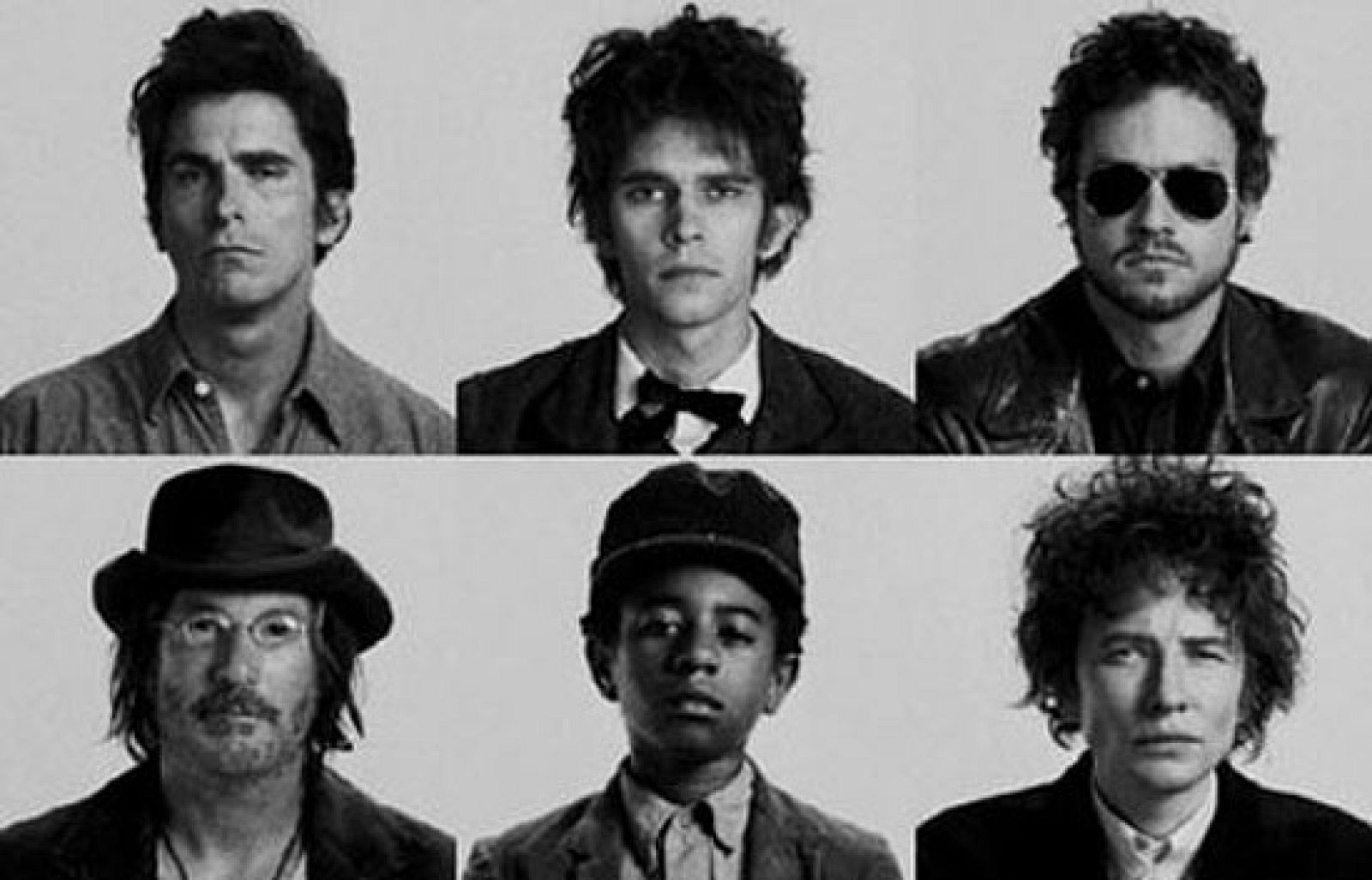  Seis actores retratan a Dylan con distintas facetas suyas como poeta, estrella, cristiano renacido o mártir del rock&roll. incluyendo a Cate Blanchett, nominada al Oscar por este trabajo.