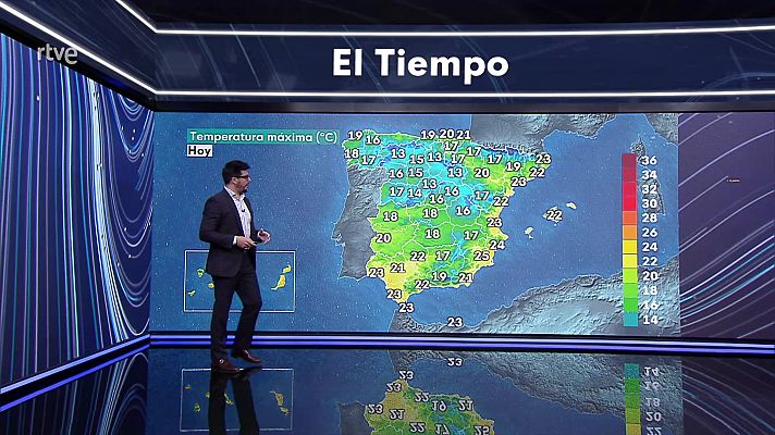 El tiempo - Las temperaturas bajarán en el área mediterránea y Canarias