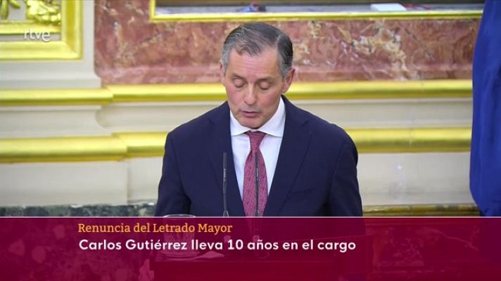 Parlamento - Renuncia del Letrado Mayor de las Cortes
