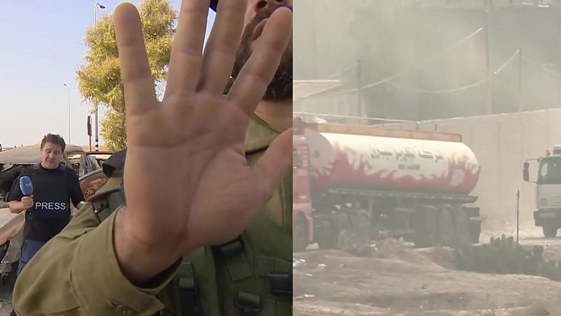 Un soldado israelí interrumpe la conexión en directo de un corresponsal de TVE