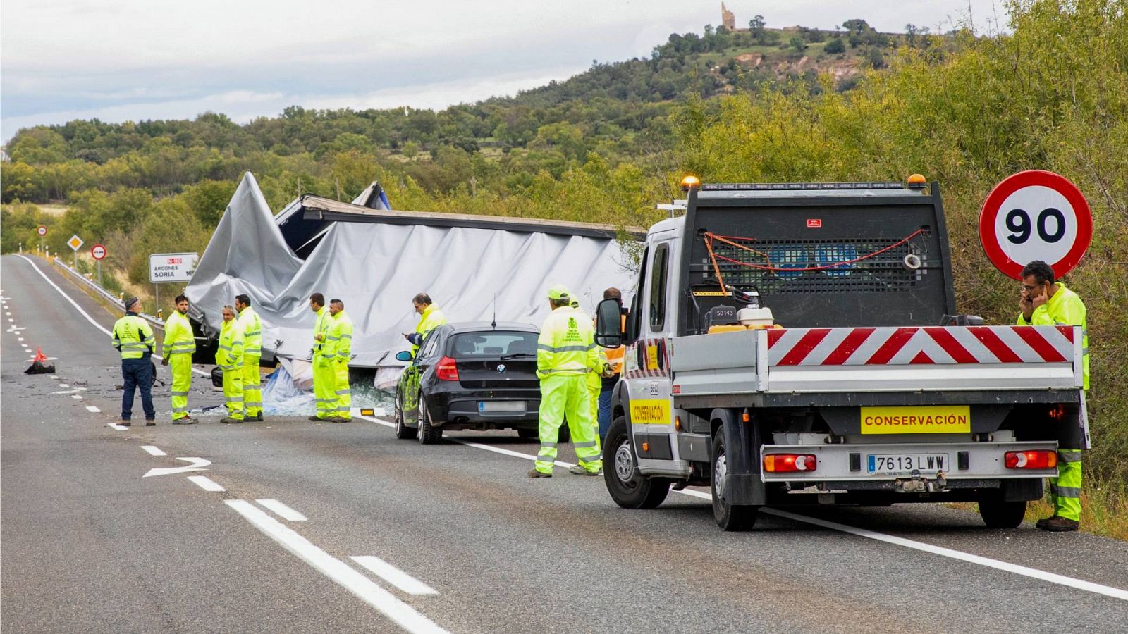 Mueren una mujer y sus tres hijos menores, dos de ellos bebés, en un accidente de tráfico en Segovia