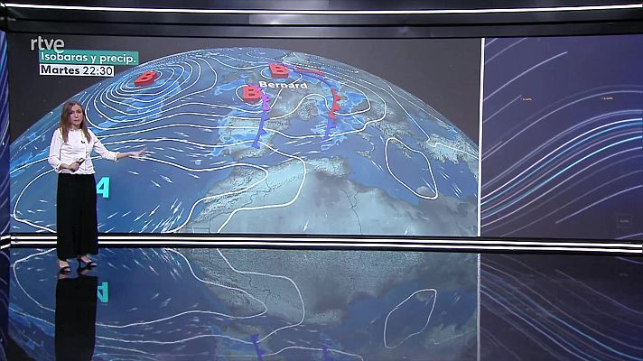 Posibles chubascos localmente fuertes en zonas del oeste de Andalucía. Intervalos de viento fuerte en el Cantábrico y Mediterráneo