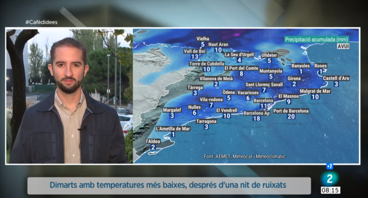 El temps - Després d'una nit de pluges, dimarts amb més fresca i sol