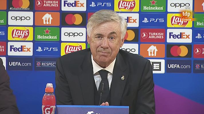 Estudio Estadio - Ancelotti, sobre el cambio de Bellingham: "Tiene los músculos cargados, pero está bien"