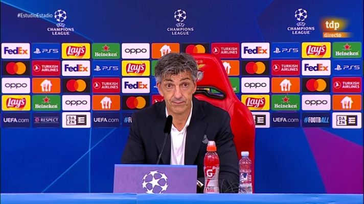Estudio Estadio - Imanol Alguacil, tras la victoria de la Real contra el Benfica: "No os podéis imaginar la alegría y el orgullo que sentimos"
