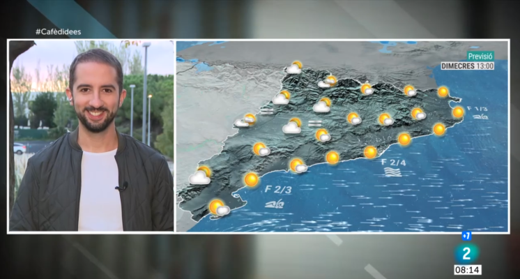 El temps - Dimecres del sol a un cel ennuvolat i temperatures més altes