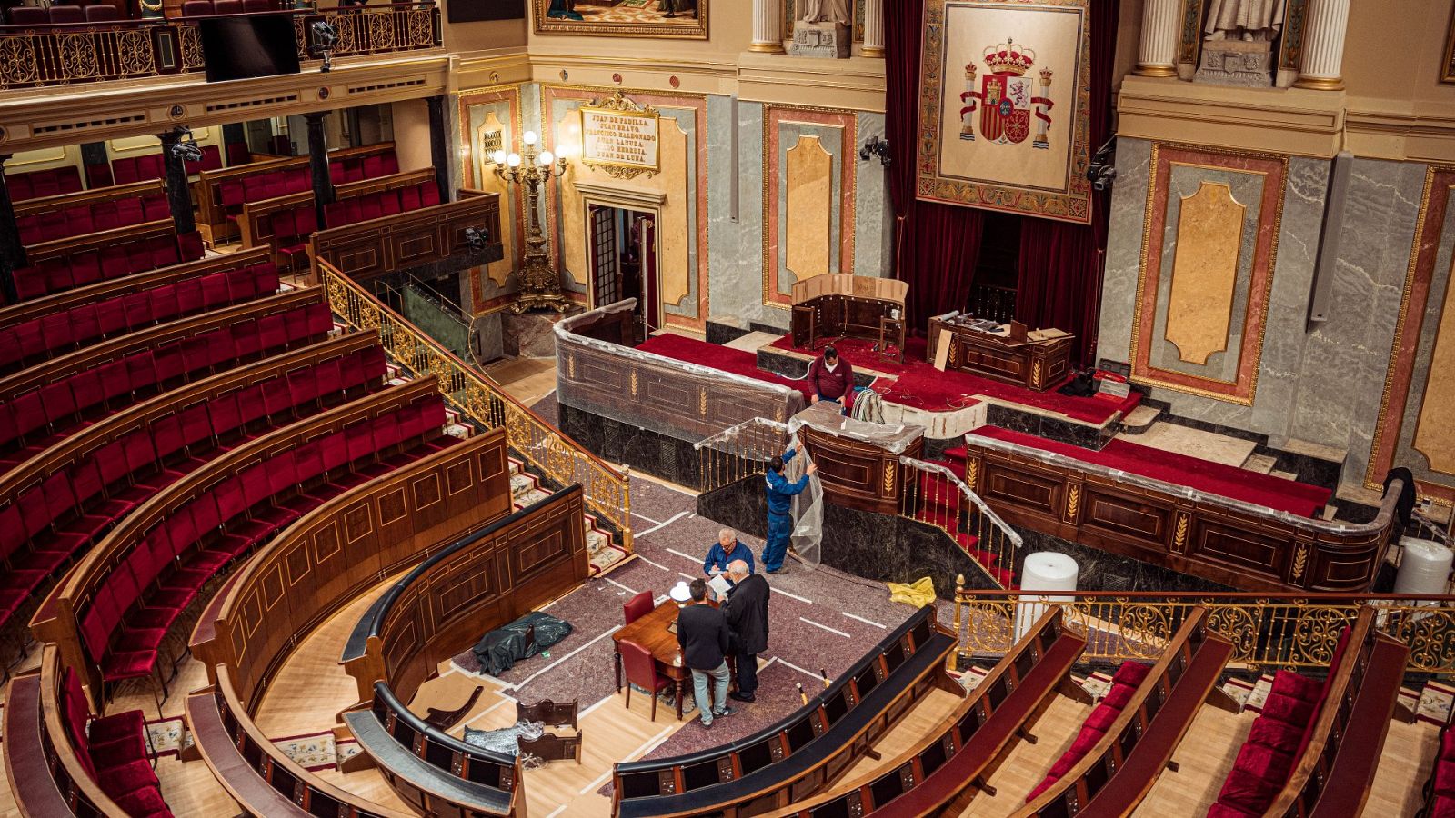 El Congreso se engalana para celebrar la jura de la Constitución de la princesa Leonor 