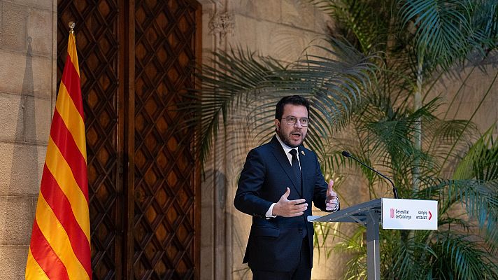 Telediario 1 - Aragonès avisa a Bolaños de que la negociación para la investidura está encallada