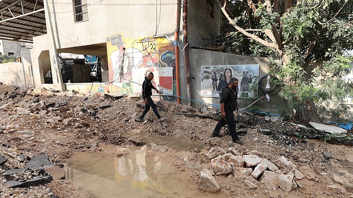 Telediario 2 - La guerra sorprendió a miles de gazatíes trabajando en Cisjordania