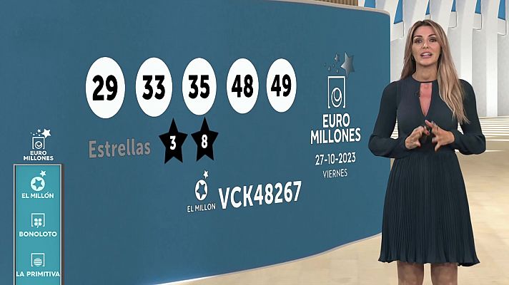 Loterías - Sorteo de la Bonoloto y Euromillones del 27/10/2023