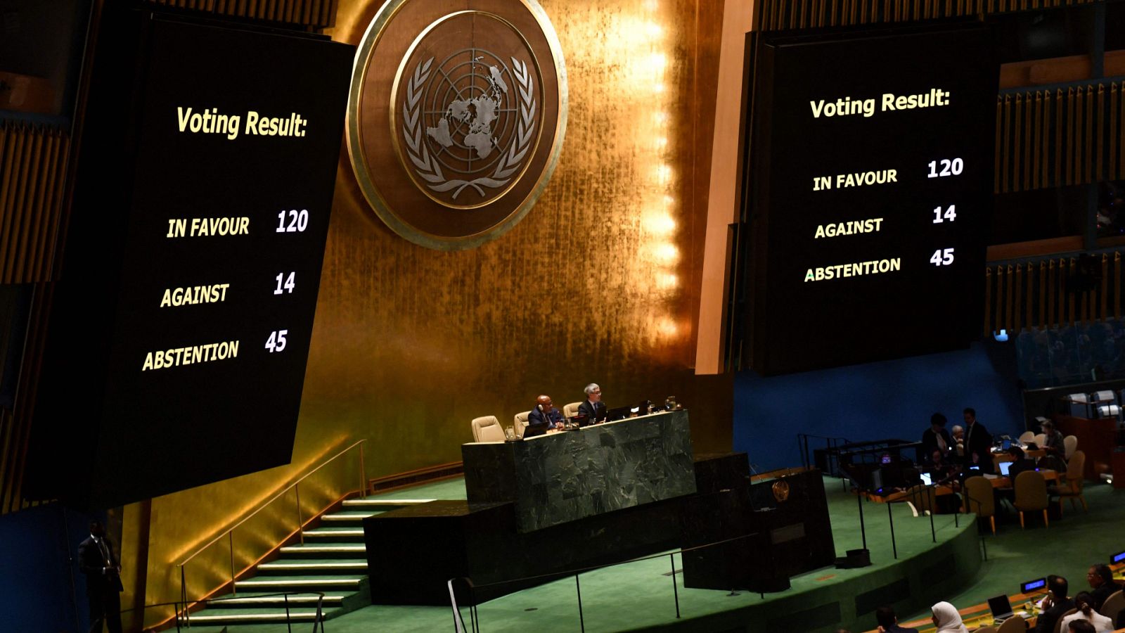 La Asamblea General de la ONU aprueba llamar al "cese de hostilidades" en Gaza