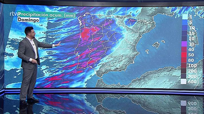 El tiempo - Viento fuerte del suroeste en los litorales de Galicia y Cantábrico, con rachas muy fuertes en amplias zonas del noroeste peninsular y Pirineos