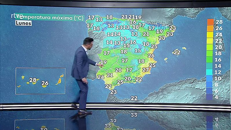 Precipitaciones localmente fuertes o persistentes en la mitad sur de Galicia, noroeste de Castilla y León, oeste del sistema Central, Pirineo central, sur de Extremadura y oeste de Andalucía - ver ahora