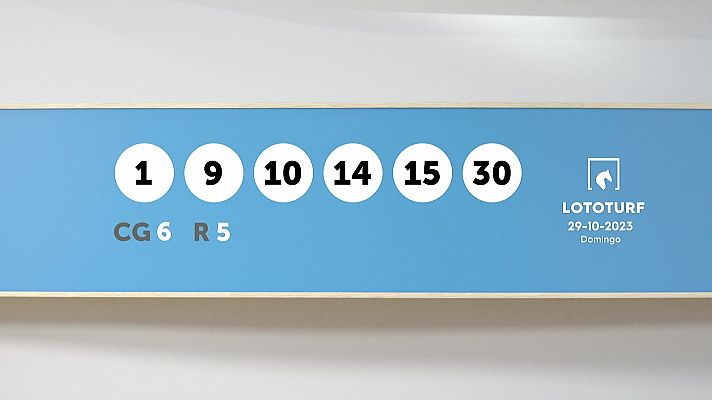 SELAE - Sorteo de la Lotería Lototurf del 29/10/2023