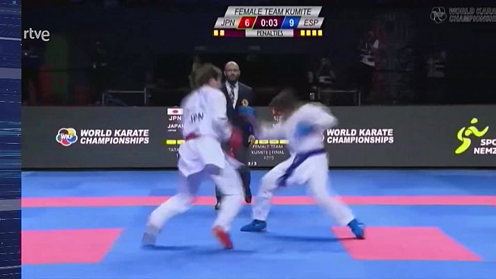 España cierra el mundial de karate con el oro en kumité por equipos femenino