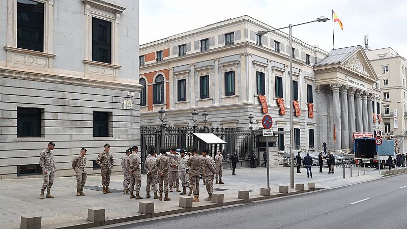 Último ensayo del Batallón de Honores frente al Congreso