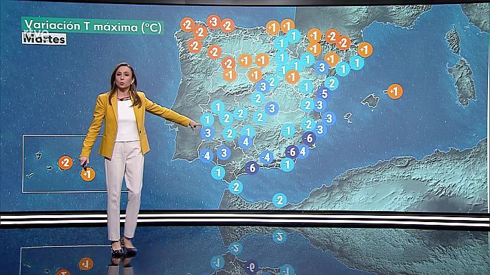 Intervalos de viento fuerte en los litorales de Galicia y Cantábrico occidental