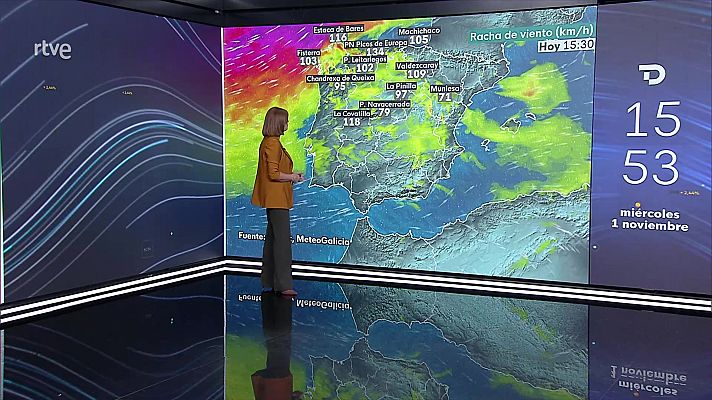 El tiempo - Viento fuerte con rachas de muy fuerte por la tarde en áreas del norte peninsular y Sistema Ibérico