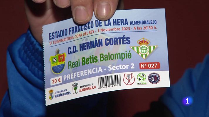 Telediario 1 - Máxima ilusión por la Copa en Hernán Cortés