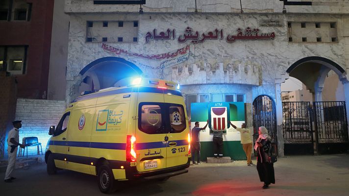 Telediario 2 - 76 heridos cruzan a Egipto mientras más de 21.000 permanecen en hospitales de Gaza